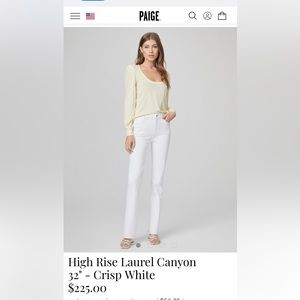 Paige white denim laurel canyon